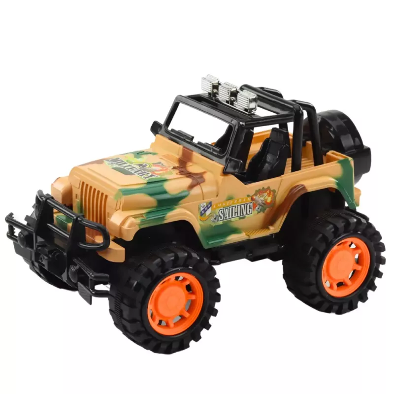 LEAN TOYS Veľké vojenské terénne vozidlo, béžové