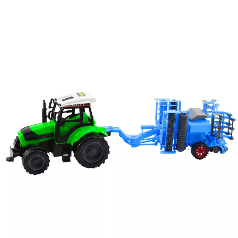 LEAN TOYS Veľká sada poľnohospodársky traktor s pohyblivými tanierovými bránami