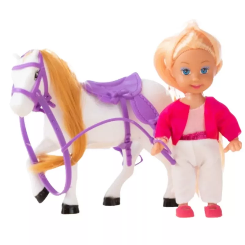 LEAN TOYS Mini sada pre bábiky s jazdeckým kostýmom a sedlom