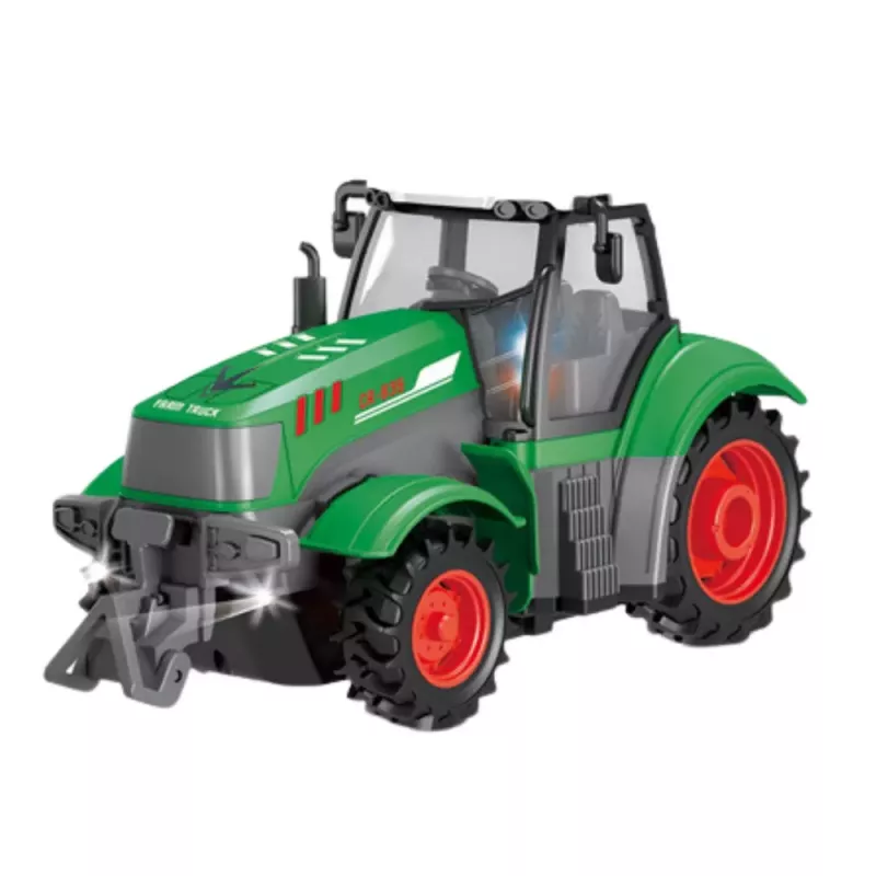 LEAN TOYS Diaľkovo ovládaný RC poľnohospodársky traktor zelený 1:24