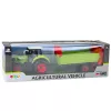 LEAN TOYS Traktor s vlekom, trecí pohon, otváracia kapota, dvere, zelený