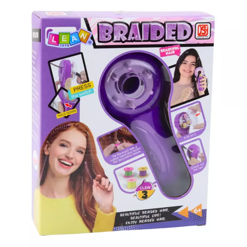 LEAN TOYS Sada na krásu vlasov strojček na pletenie nite gumičky korálky