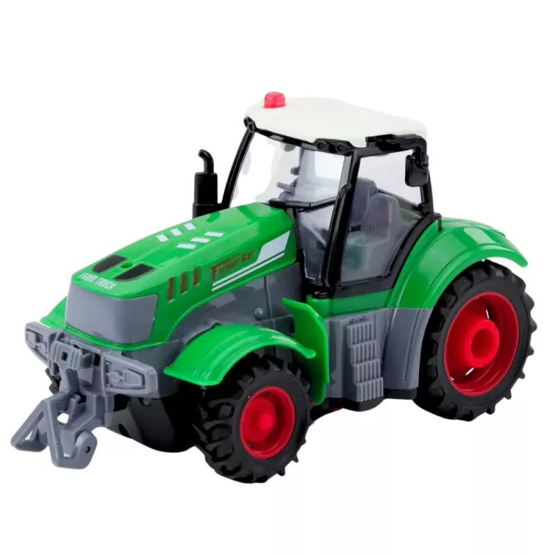 LEAN TOYS Diaľkovo ovládaný RC poľnohospodársky traktor zelený 1:24