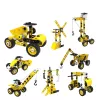 LEAN TOYS Sada stavebníc stavebné stroje 8v1 100 dielov