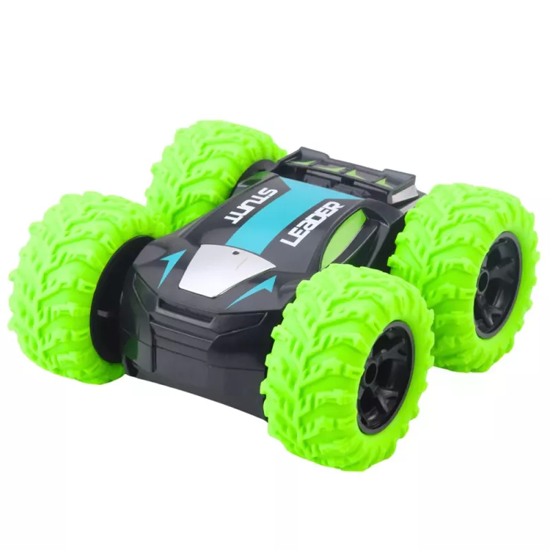LEAN TOYS RC auto na diaľkové ovládanie stunt 360° otáčky zelená