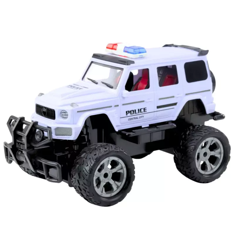 LEAN TOYS RC policajné terénne auto biela 1:12