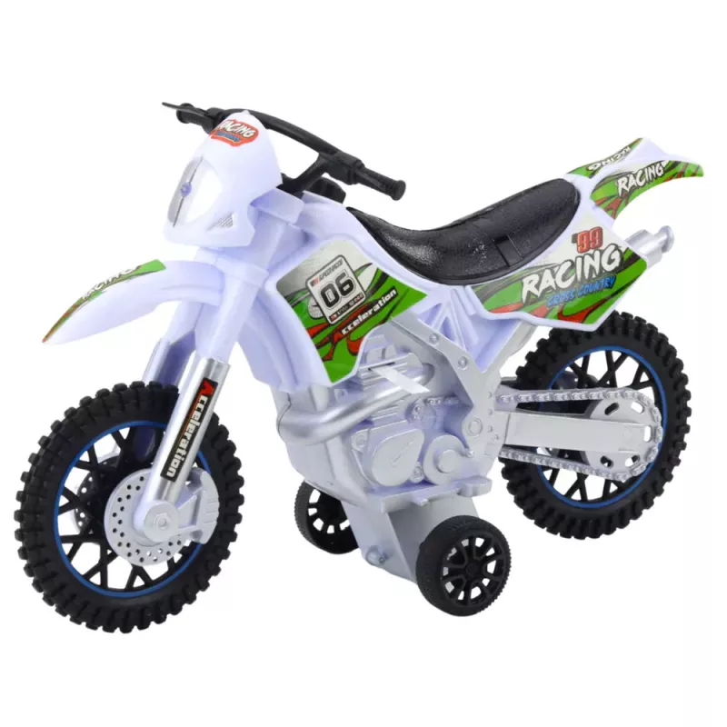 LEAN TOYS Motocross Off-Road Drive svetlá zvuky biela