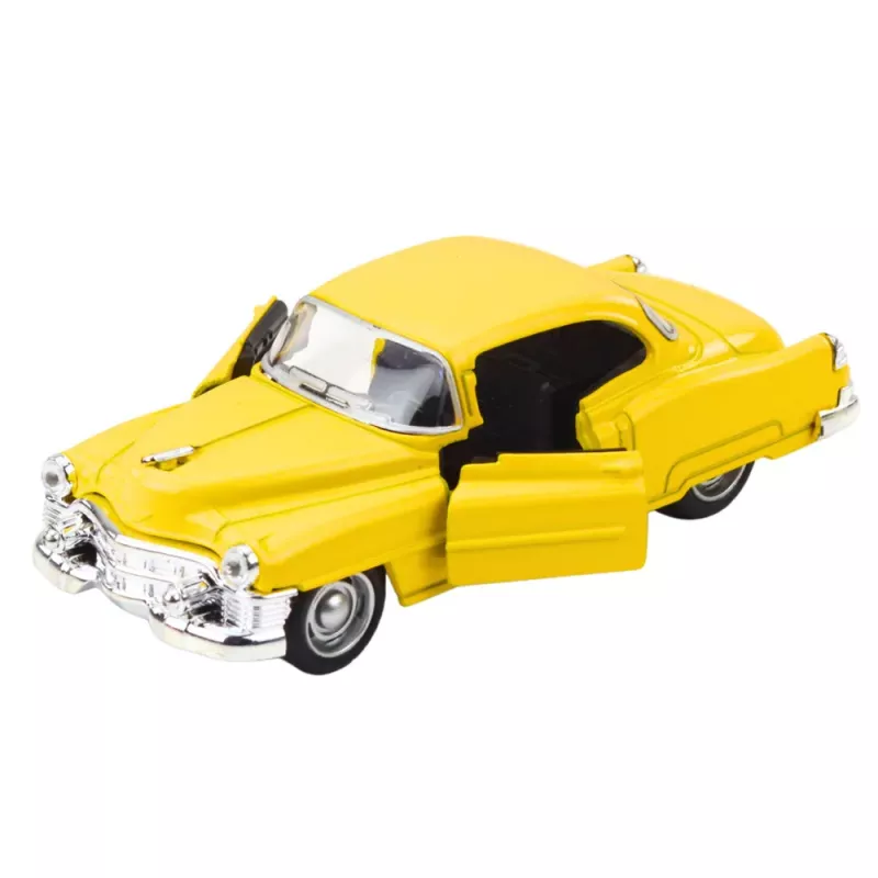 LEAN TOYS Classic Car z 50. rokov kovový Pull-Back Drive otváracie dvere 1:32 mix