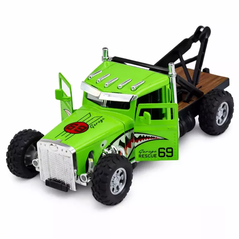 LEAN TOYS Classic odťahové vozidlo s Pull-Back Drive, kov, otváracie dvere, 1:32 mix