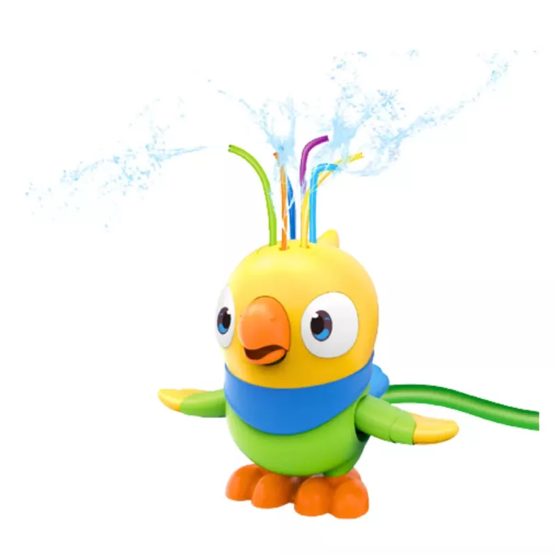 LEAN TOYS Vodná hračka fontána papagáj pohyblivé prvky žltá