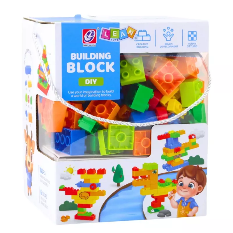 LEAN TOYS Súprava 3D farebných stavebníc 180 ks