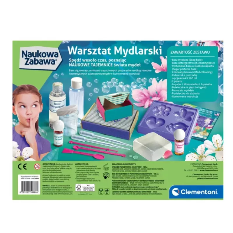 Clementoni Science & Play súprava na výrobu mydla - poľský jazyk - 50888