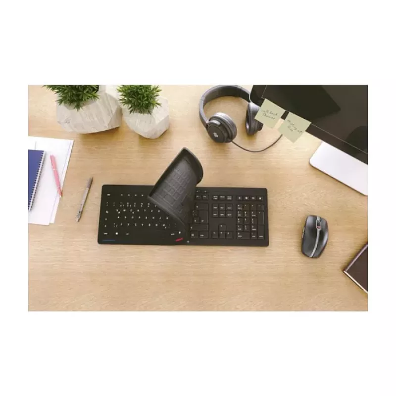 CHERRY STREAM PROTECT KEYBOARD káblová US rozloženie čierna