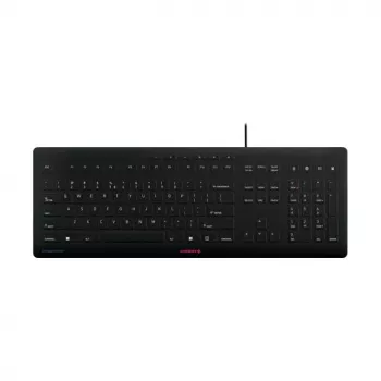 CHERRY STREAM PROTECT KEYBOARD káblová US rozloženie čierna
