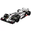 LEAN TOYS Stavebnica pretekárske auto F1 biela a červená 1235 ks