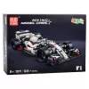LEAN TOYS Stavebnica pretekárske auto F1 biela a červená 1235 ks