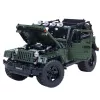LEAN TOYS Stavebnica off-road auto zelená khaki 2078 dielov