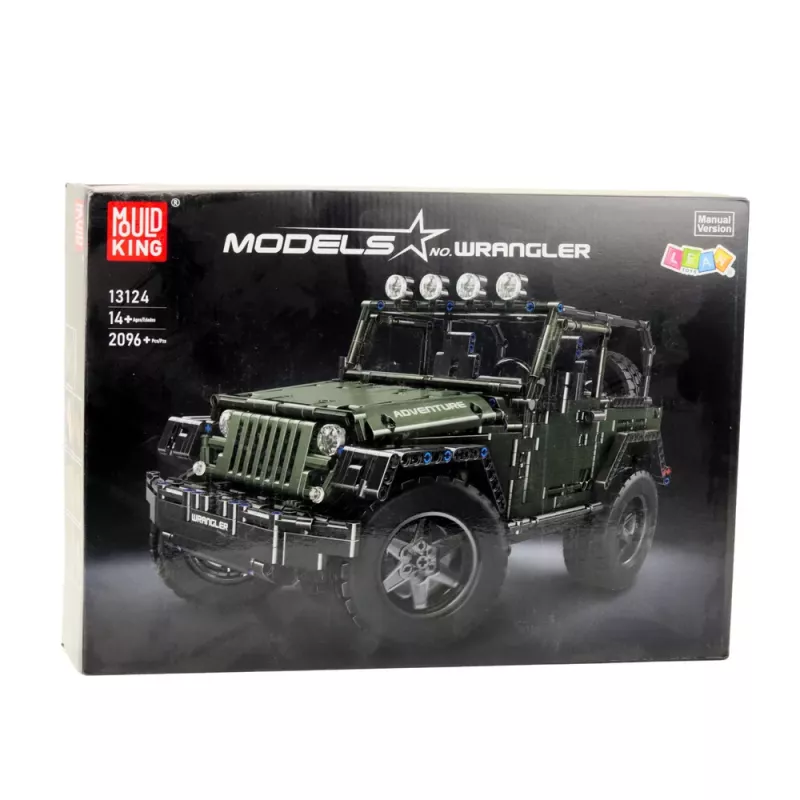 LEAN TOYS Stavebnica off-road auto zelená khaki 2078 dielov