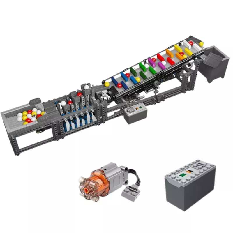 LEAN TOYS Stavebnica guľôčková dráha s elektromotorom 1281 dielov
