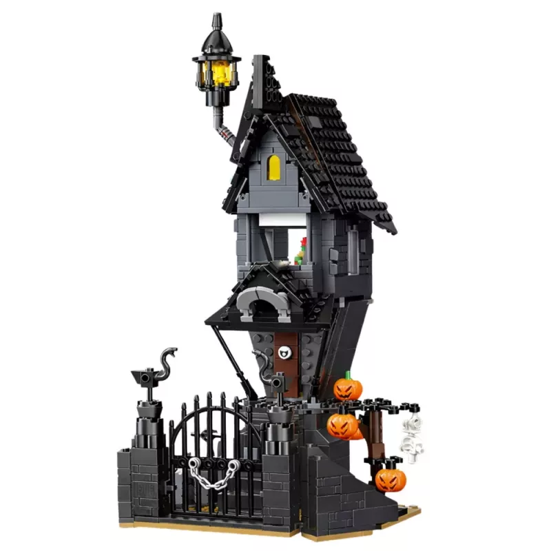 LEAN TOYS Stavebnica strašidelný dom halloweenska veža 581 dielov