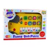LEAN TOYS Elektrické piano výuková hračka pre deti žltý autobus