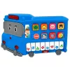 LEAN TOYS Elektrické piano výuková hračka pre deti modrý autobus