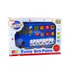 LEAN TOYS Elektrické piano výuková hračka pre deti modrý autobus