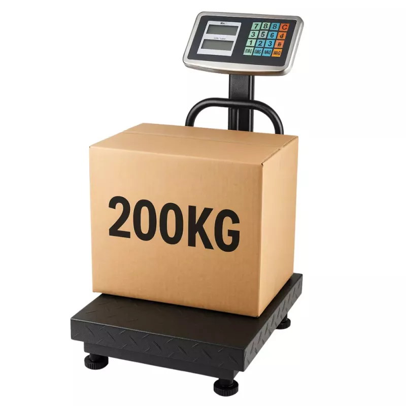 LEAN LCD elektronická plošinová váha na sklad, presnosť do 20 g, 200 kg