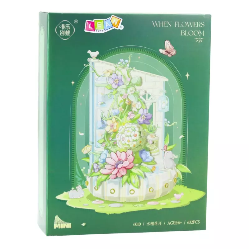 LEAN TOYS Stavebnica kvetinová kompozícia s LED majákom 632 dielov
