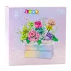 LEAN TOYS Stavebnica kompozícia v kvetináči fialová LED 706 dielov