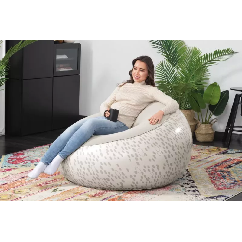 Bestway Nafukovacia stolička sivá 75052