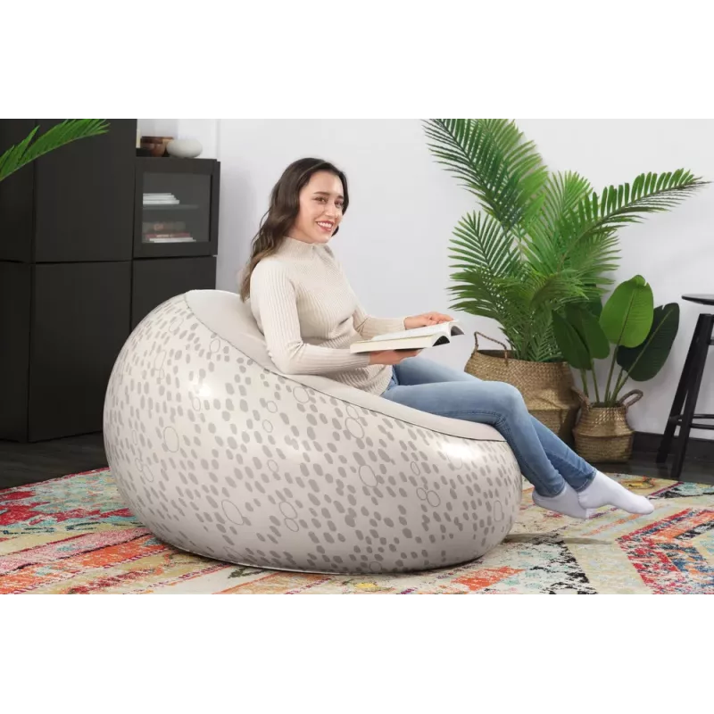 Bestway Nafukovacia stolička sivá 75052