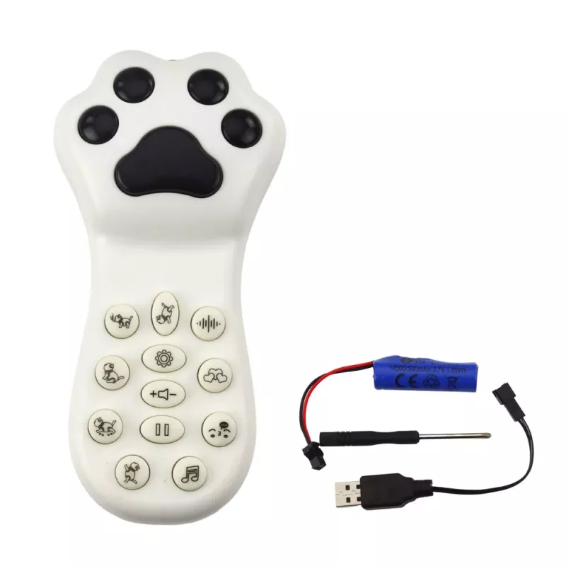 LEAN TOYS Interaktívne robotické mačiatko, na diaľkové ovládanie, RC ovládač, sivá