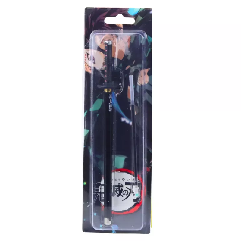 LEAN Katana meč anime guľôčkové pero kovové čierny atrament na doplnenie čierna