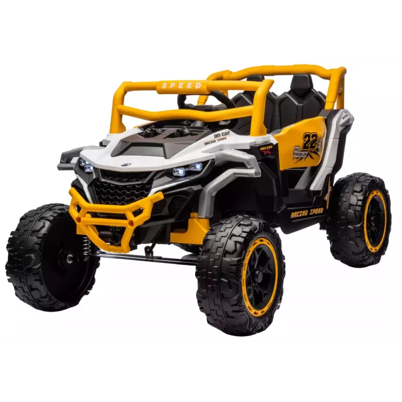 LEAN CARS M1 biele a žlté vozidlo na batérie 4x4