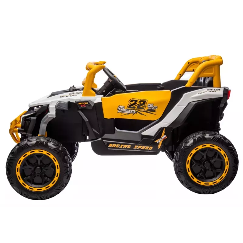 LEAN CARS M1 biele a žlté vozidlo na batérie 4x4