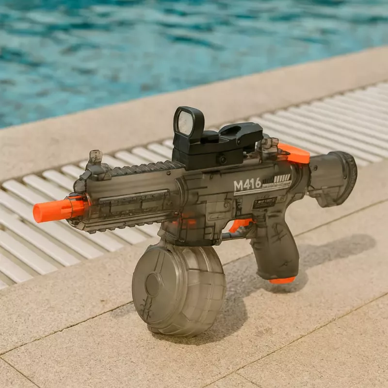 LEAN TOYS elektrická vodná pištoľ M416 s osvetleným zameriavačom 450 ml 8-10 m