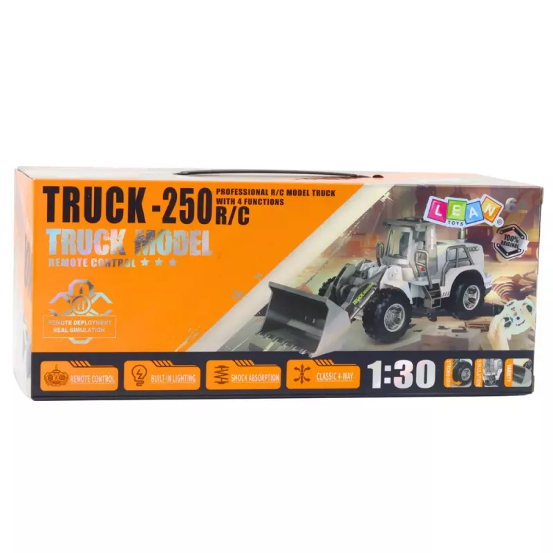 LEAN TOYS diaľkovo ovládaný stavebný bager RC svetlá biela 1:30