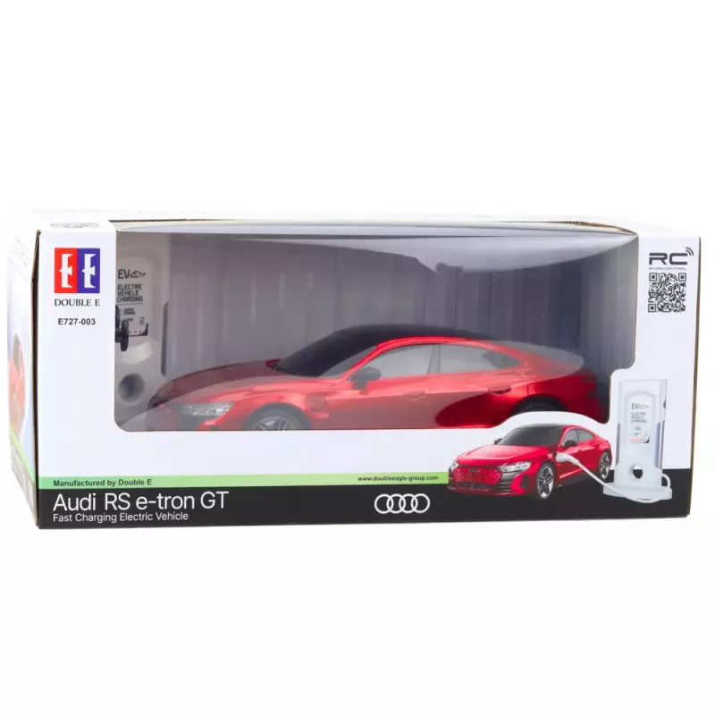 Double E Audi RS E-tron GT diaľkovo ovládané auto RC červená 1:14