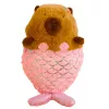 LEAN TOYS plyšová hračka kapybara morská panna ružová 28cm