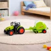 LEAN TOYS RC diaľkovo ovládaný traktor s lisom na balíky, poľnohospodársky traktor 1:24