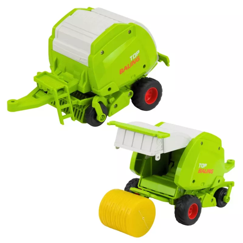 LEAN TOYS RC diaľkovo ovládaný traktor s lisom na balíky, poľnohospodársky traktor 1:24