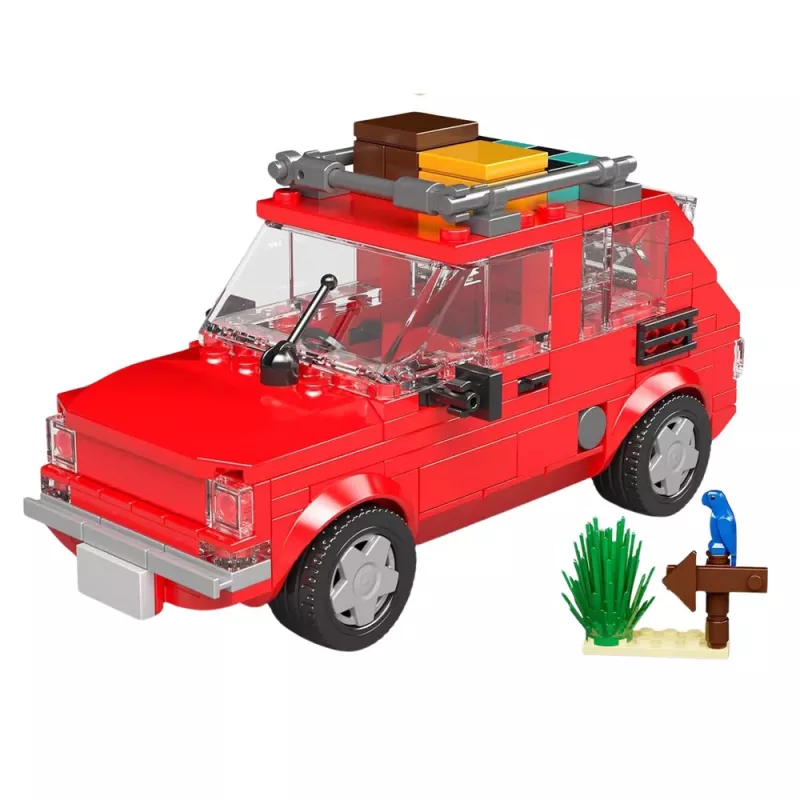 LEAN TOYS stavebnica auto Fiat 126 Maluch s prívesom 393 dielov