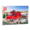 LEAN TOYS stavebnica auto Fiat 126 Maluch s prívesom 393 dielov