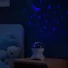 LEAN nočná lampa Star Projector 3v1 Bluetooth LED reproduktor biela