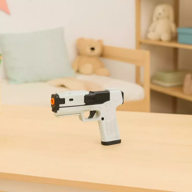 LEAN TOYS hračkárska pištoľ penové náboje nábojnice biela (balenie 100 ks)