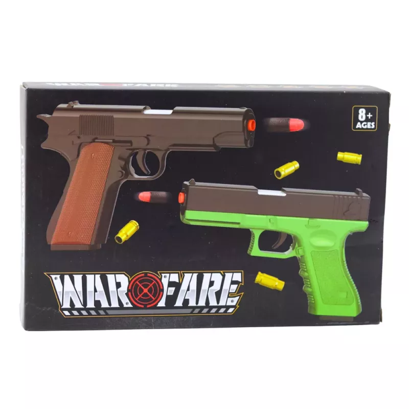 LEAN TOYS hračkárska pištoľ penové náboje nábojnice biela (balenie 100 ks)