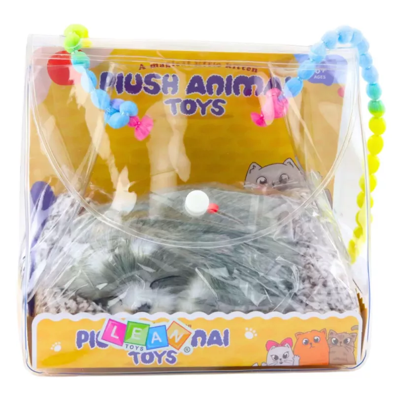 LEAN TOYS spiaci husky na vankúši figúrka so zvukmi a vrecúškom srsti