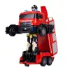 LEAN TOYS hasičský robot auto 2 v 1 diaľkovo ovládaný RC svetlá zvuky voda