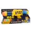 LEAN TOYS Pištoľ na soft penové loptičky školský autobus žltá 6 ks
